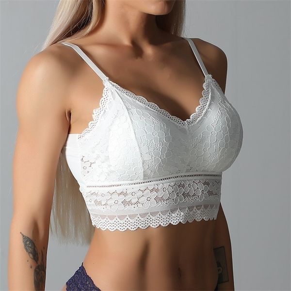 

women lace bras comfortable bralette solid color beauty back underwear vest female add pad wireless bra lingerie 220627, Red;black
