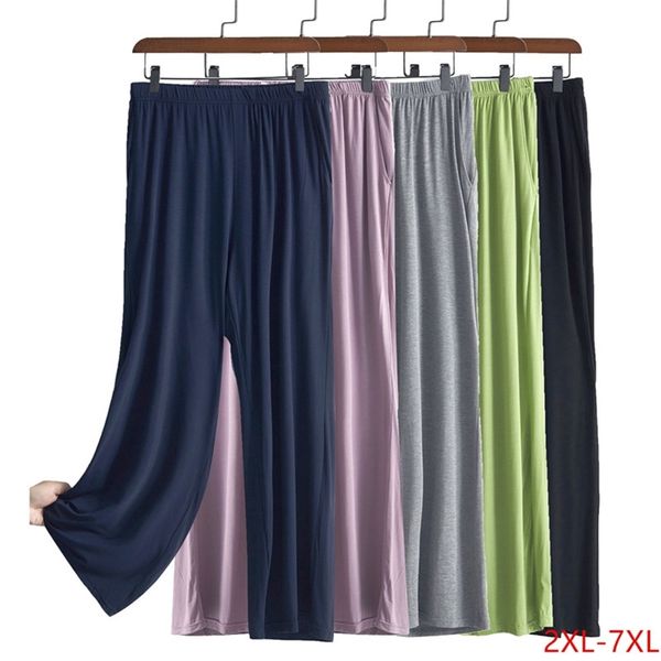 

women spring autumn cotton pajama pants comfortable loose home wear wide leg sleepwear pant plus size ladies trousers 7xl 220711, Black;white