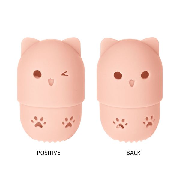 

pink makeup egg silicone storage eggshell 2pcs