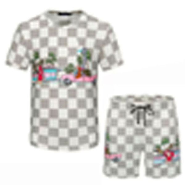 

men's tracksuits 2 piece set men t shirt casual shorts sets 2022 summer sportswear jogging pants t-shirt streetwear stripe print tshir, Gray