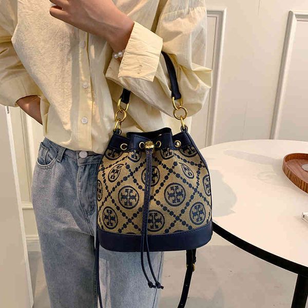 

fashion bag 65% off outlet online wholesale 2022 new canvas drawstring contrast color bucket bag single shoulder diagonal straddle handbag