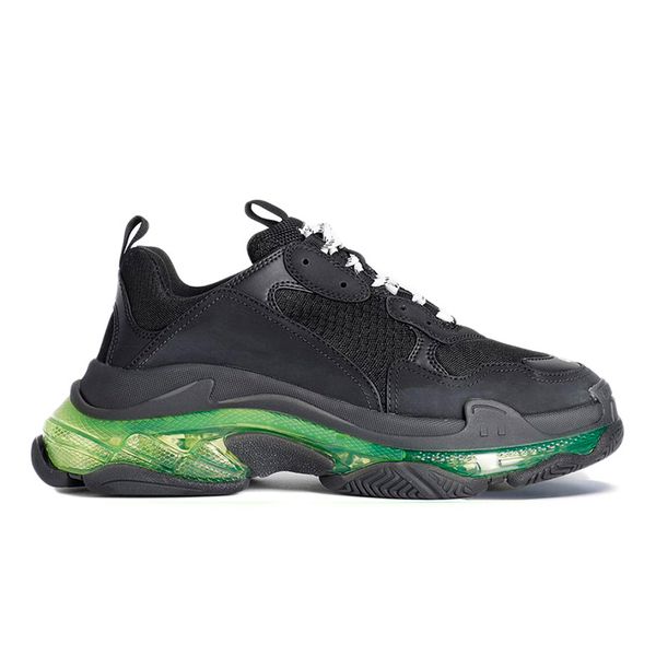 

triple s casual shoes platform sneakers fashion mens womens clear sole luxury designer black white purple pink orange paris 1fw trainers out