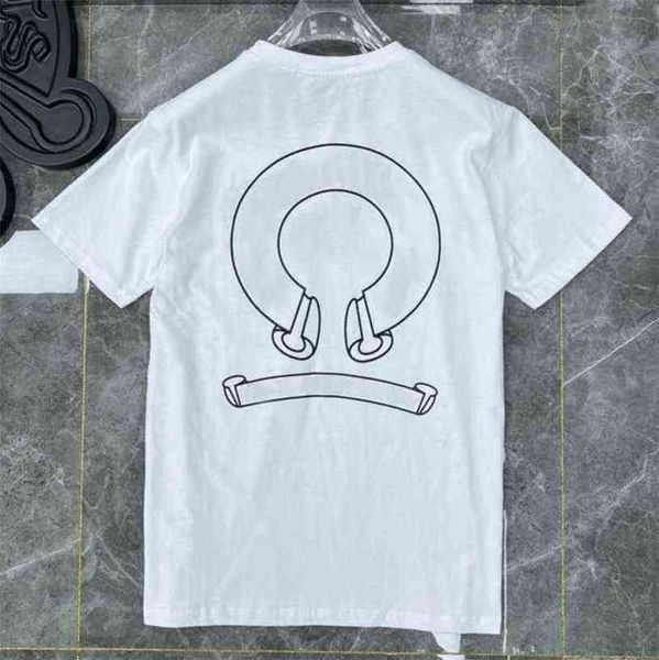 

classic ch t shirts short sleeves summer letter horseshoe sanskrit cross print sweatshirts t-shirts mens woman designer loose tees xth2, White;black