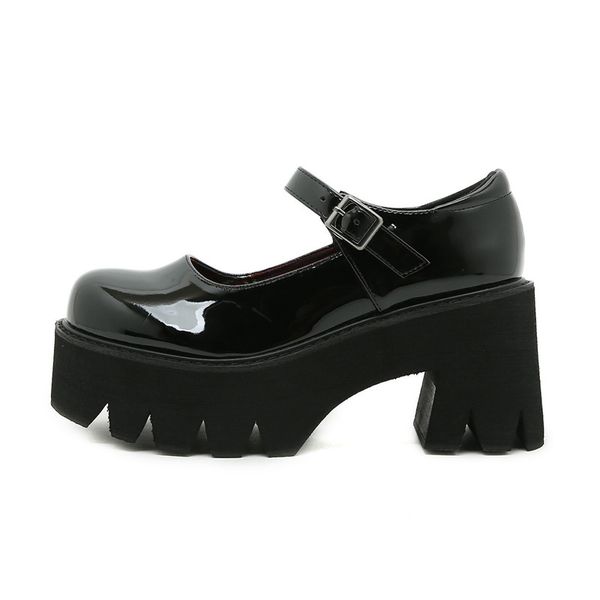 Mary Jane Shoes Mulheres Plataforma 2022 Verão Novo Patente de Couro Alto-Salto Feminino Estudante Sapatos Japonesa Fashion Shoes Girl