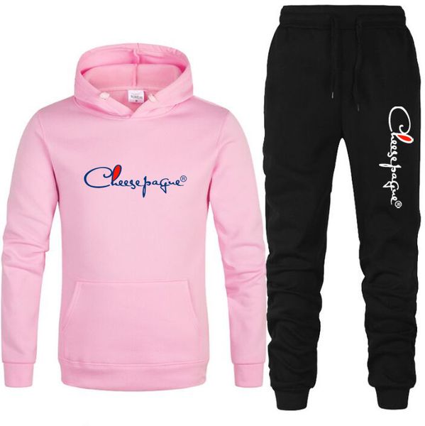 

2022 men's tracksuit long sleeve hooded hoodies + pants two piece spring autumn jogging suit male golf casual set, Gray