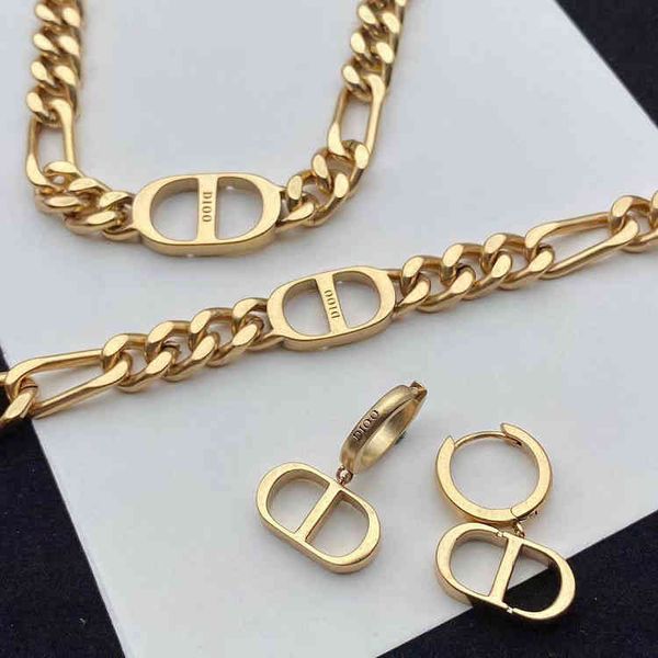 

2022 factory wholesale new di home necklace gold plated atmosphere cuba chain, Silver