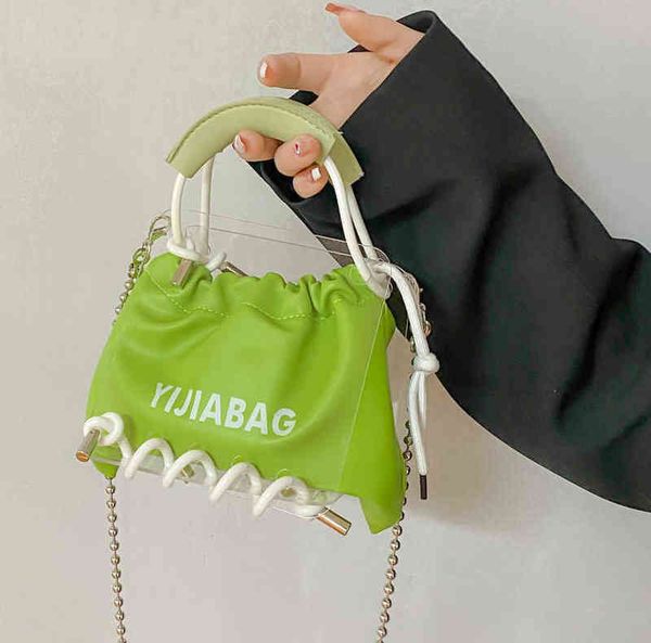 

this year s popular small bag womens summer fashion niche chain messenger bag high sense transparent bucket 220517