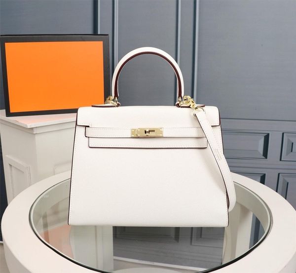 

princess women shoulder bags espom luxury designer 22cm 25cm 28cm ladies genuine leather tote handbag palm print purse bag black white grey