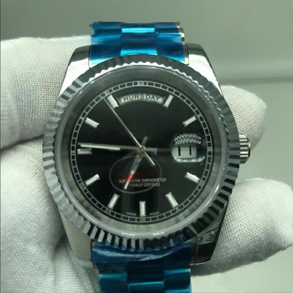 

2020 new whole watch day date mechanical glide smooth 40mm mens royal oaks watch stainless steel bezel strap wris215z, Slivery;brown