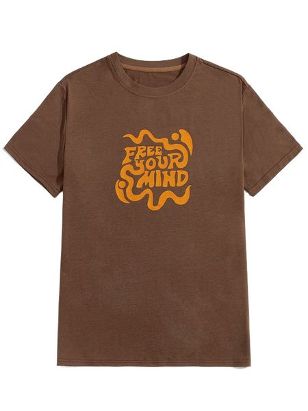 

romwe guys slogan graphic tee r94a#, White;black