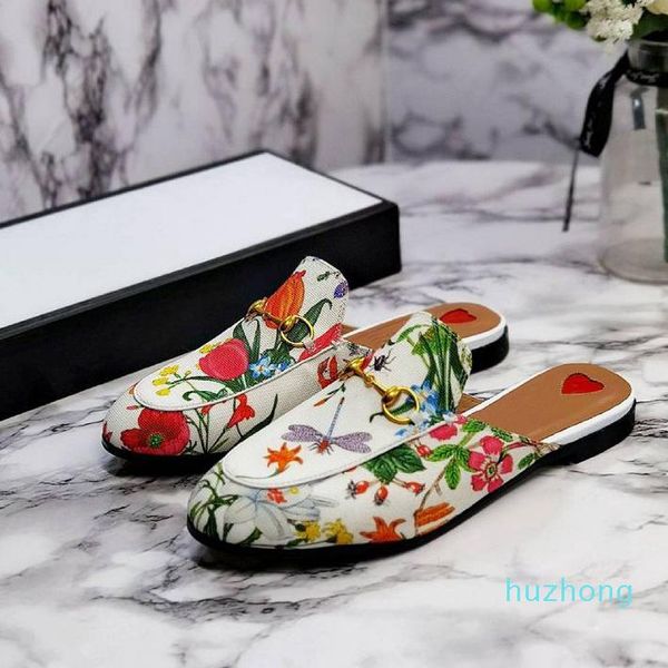 

2022 leather men slippers soft cowhide lazy women shoes metal buckle beach slippers mules princetown classic lady slippers with box new 1top, Black