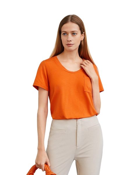 

motf premium modal scoop neck t-shirt r32y#, White