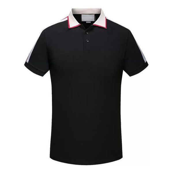 

designer stripe polo shirt t shirts snake polos bee floral embroidery mens high street fashion horse polo t-shirt m-3xl kk, White;black