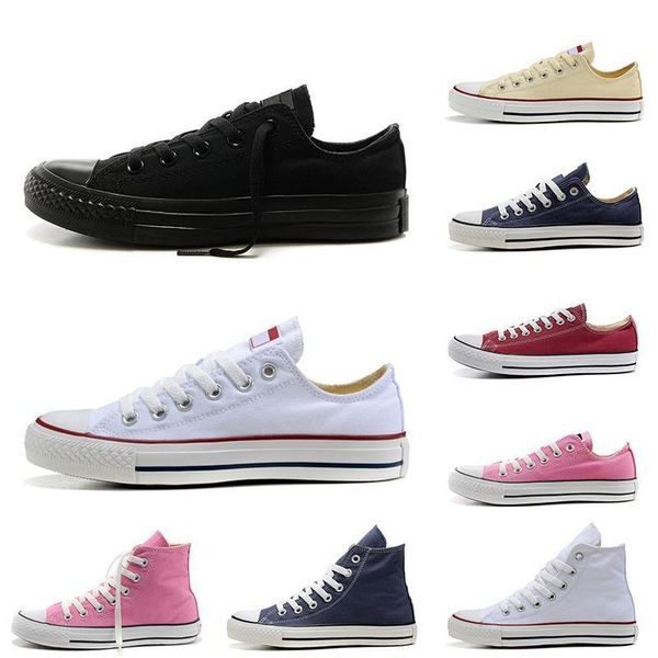 

high canvas men women chunky triple white black red pink navy cloth