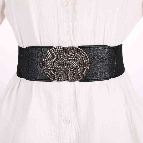 

belts korean fashion ladies elastic wide waist girl dress with belt buckle women luxury brand designer cinturones para mujer, Black;brown