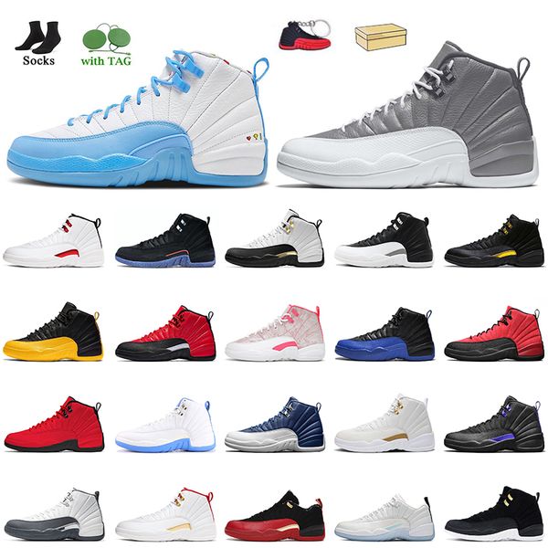 

2022 jumpman 12s stealth women mens basketball shoes with box jor 12 hyper royal playoffs university gold dark concord grey reverse flu game