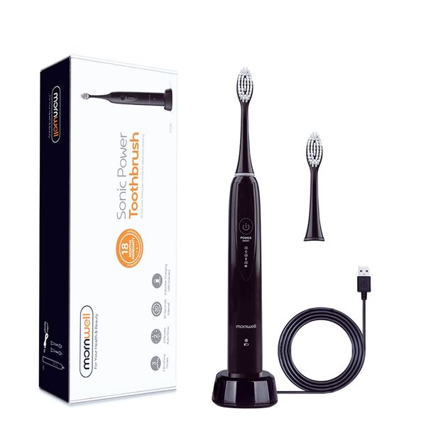 

Sonic Electric Toothbrush D02B Adult Timer Brush 3 Mode USB Charger Rechargeable Tooth Brushes Replacement Heads