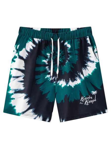 

men letter graphic tie dye shorts a4mh#, White;black