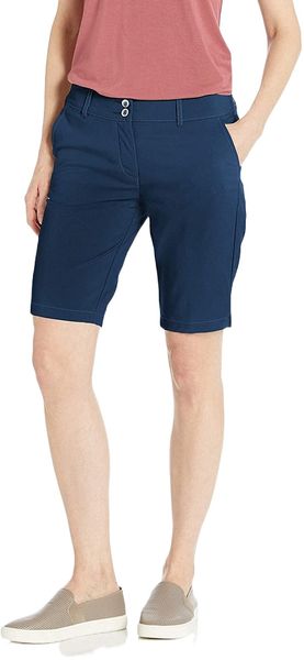 

women's high side 10" bermuda short 16ug#, White;black