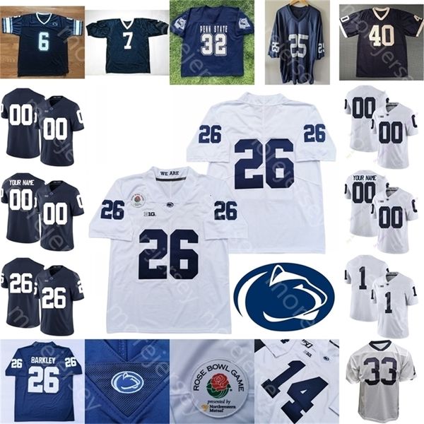 UF Ceomitness Custom PSU Penn State Football Jersey NCAA College Sean Clifford Journey Saquon Barkley KJ Hamler Noah Cain Pat Freiermuth Micah Parsons