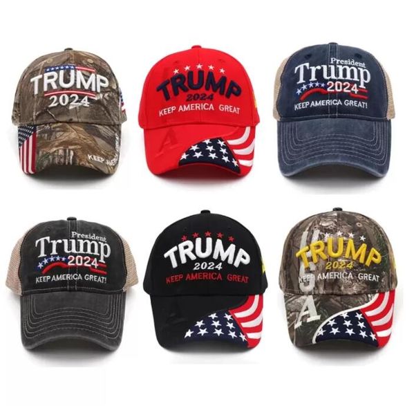 Donald Trump 2024 MAGA Hat Cap Baseball Camo USA KAG Make Keep America Great Again Snapback President Hat Gj0224