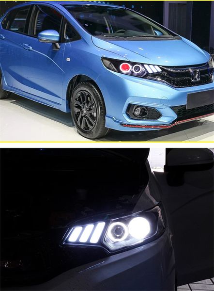 Lampadine per fari a LED per fari allo xeno Honda Jazz Fit 20 14-20 20 luci di marcia diurna a LED per auto fari abbaglianti Angel Eyes218L