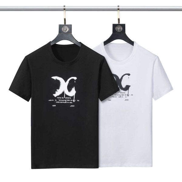 

with men's men's cotton t-shirt clothing for short-sleeved loose trend in spring and summer 20ss letter high street cym7, White;black