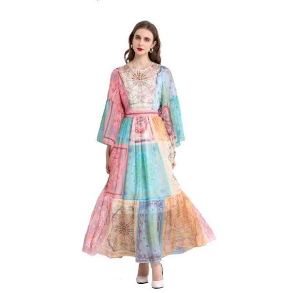 

casual dresses summer dress summer bohemian print flared sleeve 2q3w, Black;gray