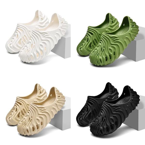 

designer comfortable slides slide slipper earth brown mxt moon grey runner slippers cream yellow women mens sandals soot core sneakers, Black