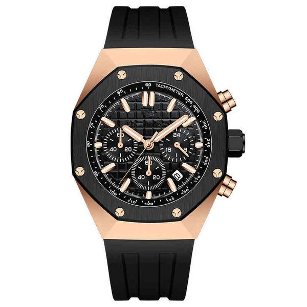 

huiya06 meisi luxury watch men's vk quartz unique gift watch waterproof fashion casual vintage gold classic, Slivery;brown