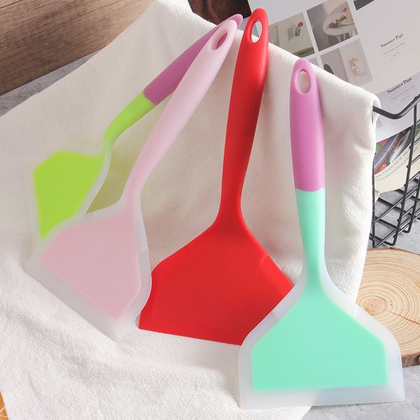 Utensílios de cozinha de silicone Spatula Meat Egg Kitchen Scraper Pizza Cooking Tools Shovel antiaderente