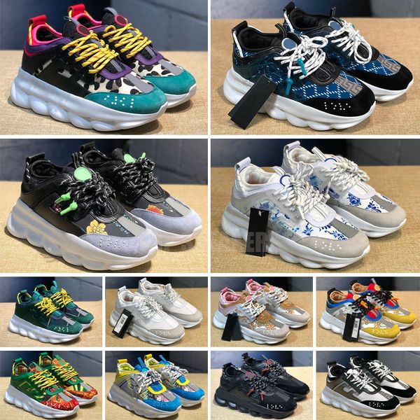 

2022 designer casual shoes chain reaction wild jewels chain link trainer sneakers eur 36-45#nn, Black