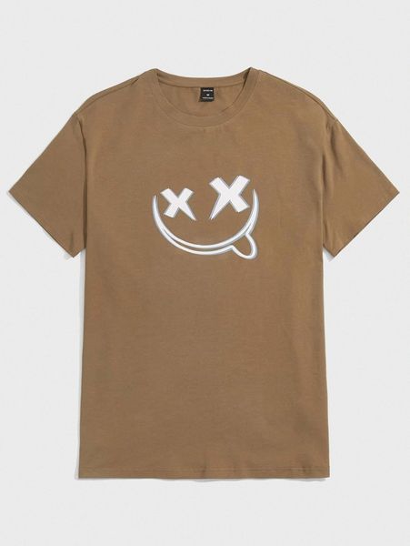 

men cartoon graphic tee j01d#, White;black