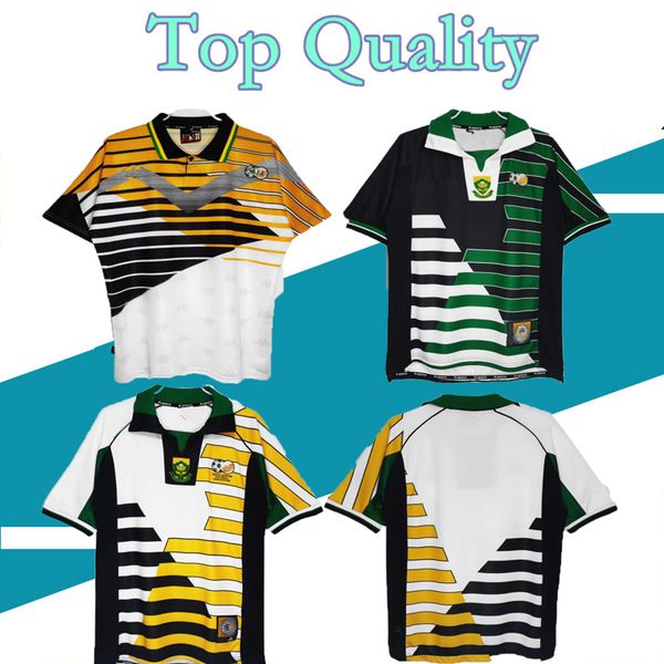 

1994 1998 africa retro soccer jersey mokoena agustine radebe parker home away south classic vintage football shirt short uniforms, Black;yellow