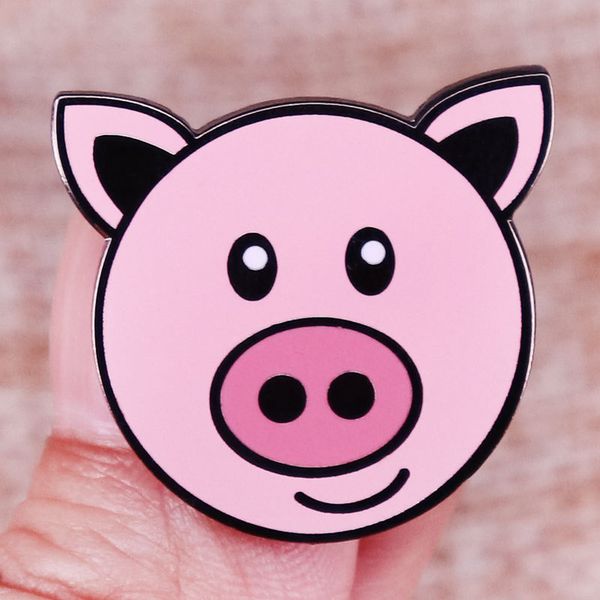 

soft enamel alloy brooch pink pig brooch pin, Blue