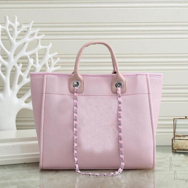 

fashion ladies shoulder bags canvas tote large capacity wallet handbag diagonal classic temperament casual versatile chain beach mommy luxur