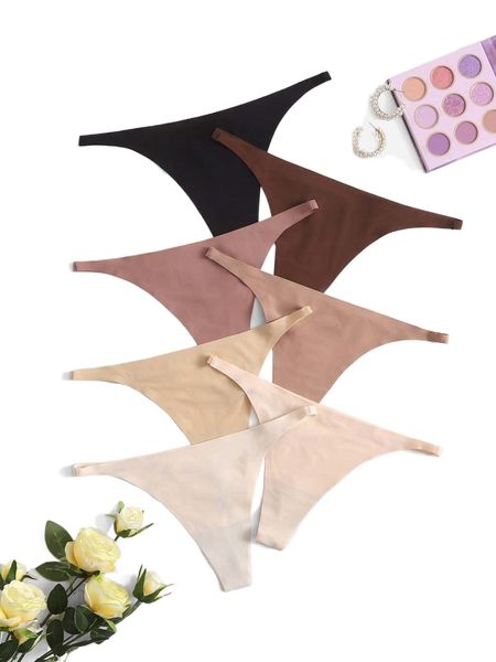 

7pack plain panty set 88hp#, Black;red