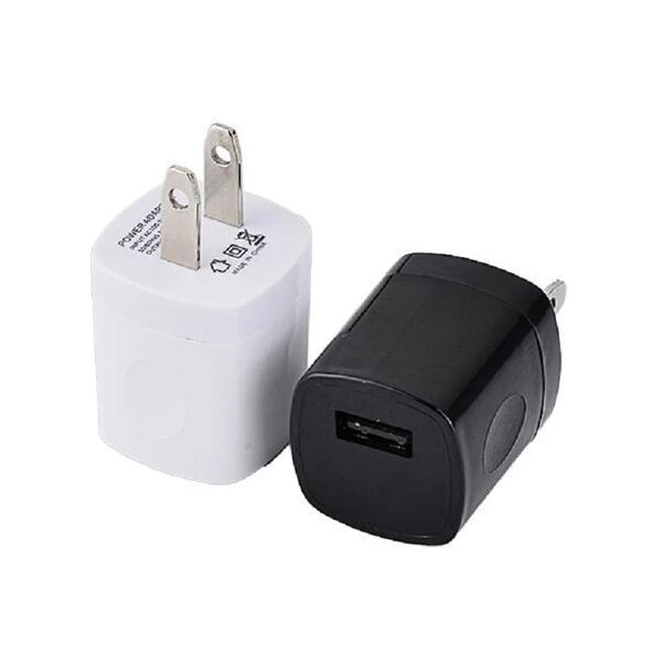 5V 1A branco preto AC Mini USB Carregador de parede Adaptadores de carregadores de viagem para Samsung Iphone 12 13 14 15 huawei xiaomi Smart phones mp3 pc
