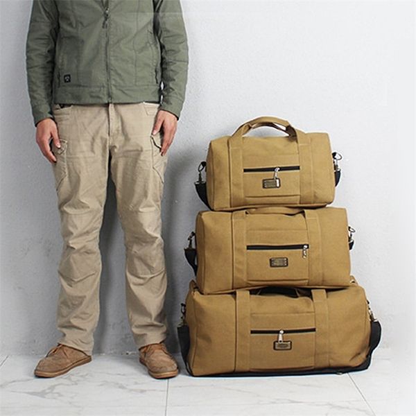 

soft canvas handbag travel bag large capacity duffle suit for trolley case storage cloth tool luggage tote xa583f 220509