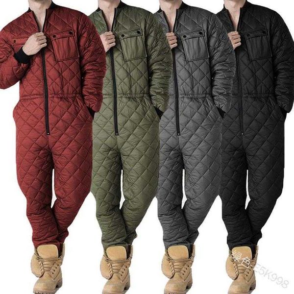 

piece mens one rompers winter warm garment fashion new zipper playsuits male clothing autumn pants jumpsuit, Black