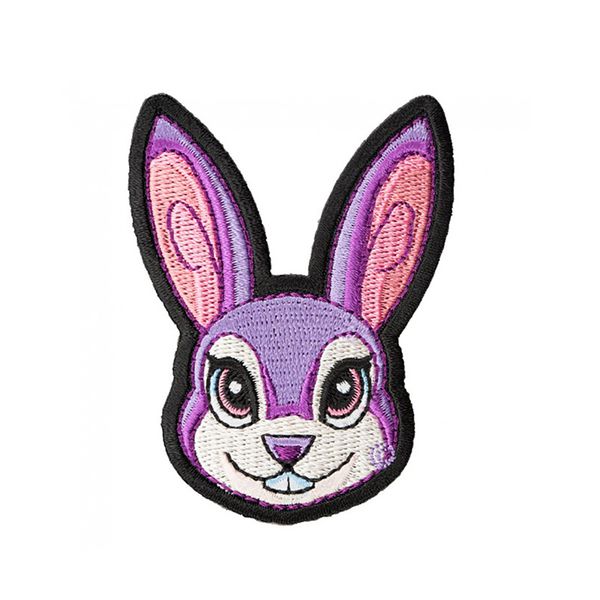 

sewing notions cartoon rabbit embroidery iron on patches for clothing t-shirts bags hats animal custom patch, Black