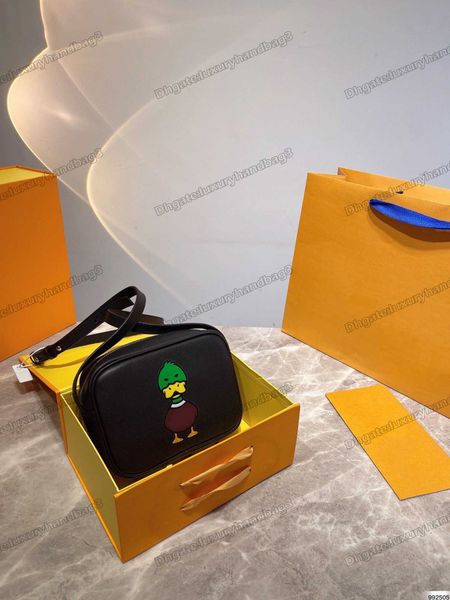 

new nigo e sling camera bag mens designer duck print shoulder bag luxurys deisgner monograms canvas leather crossbody flap handle bags