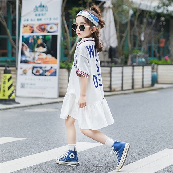 

pleated sport dress girl 8 10 12 years clothing summer teenage girls outfit 210329, Red;yellow