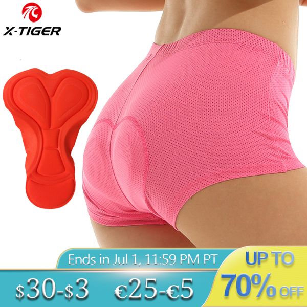 

x tiger women cycling underwear 3d padded shockproof mountain mtb bicycle shorts riding bike sport tights 220630, White;black