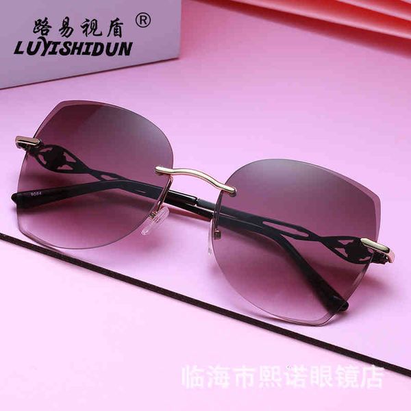 

sunglasses frameless trimming trend polygon women's xzn6, White;black