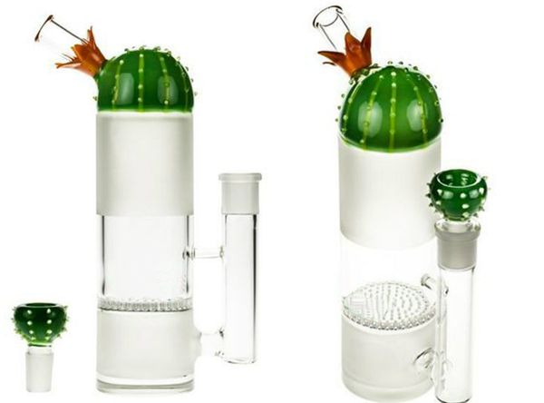 Vintage Unique Cactus Cute with HoneyComb Perc vetro bong acqua narghilè La pipa da fumo può mettere il logo del cliente da DHL UPS CNE