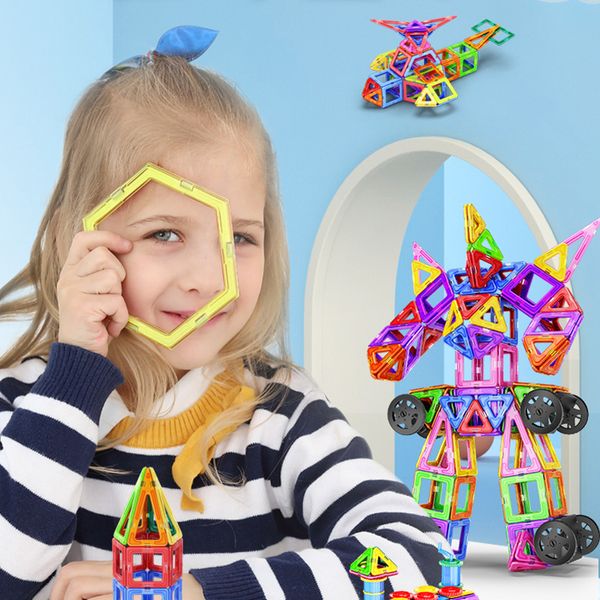 Mini brinquedos magnéticos por atacado Brinquedos de grande tamanho de designer Blocks Acessórios Brinquedos educacionais da escola para crianças Presentes