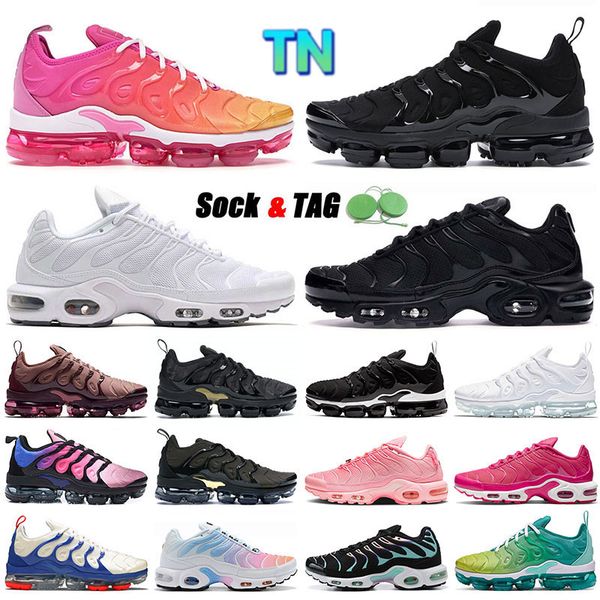 

tn plus running shoes men women black bubblegum yolk cherry cool grey neon olive pure platinum dark blue mens womens sports trainers sneaker