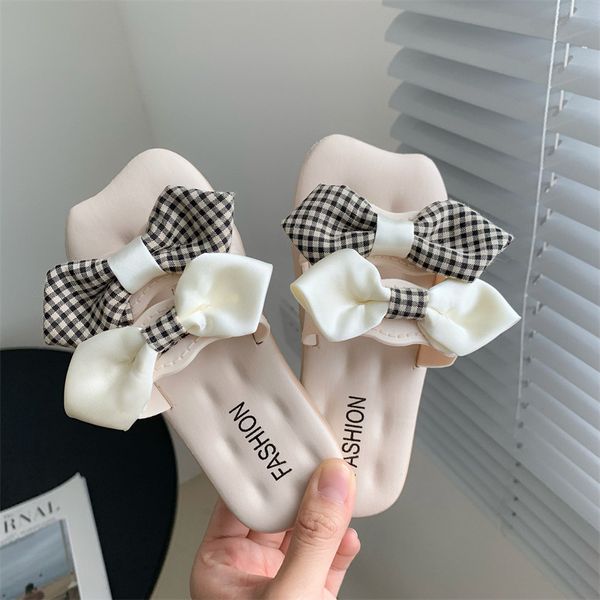 

summer slipper kids slipper mules girls baby sandals flat heels solid cartoon slippers children' garden shoes a33, Black;grey