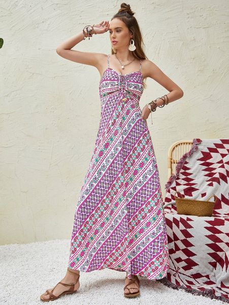 

rusttydustty floral print ruched bust dress x7to#, Black;gray